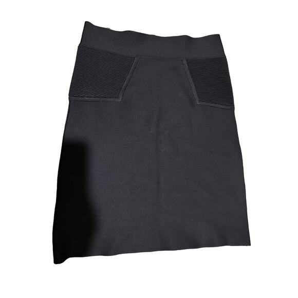 BCBGMXAZRIA Black Wide Elastic Waistband Mini Skirt Small Size NWT